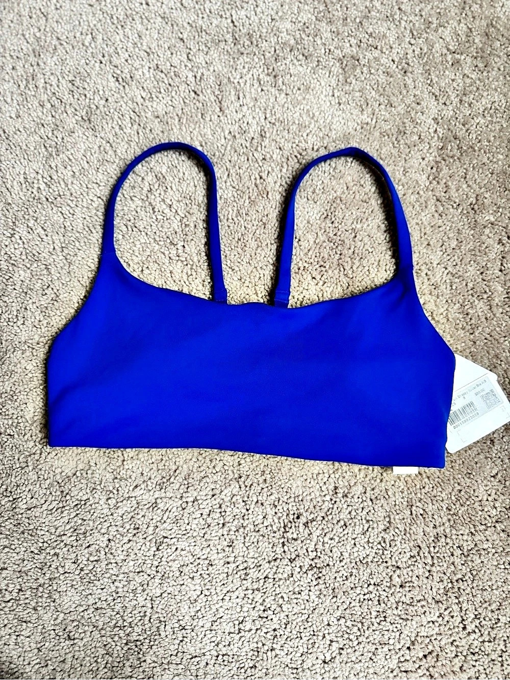 lululemon Wunder Train Strappy Racer Bra A/B Blue Size 8